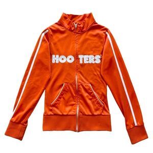 🔃Hooters Logo Front Zipper Waitress Uniform Track Jacket